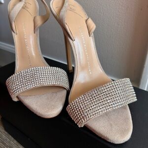 Elegant Beige and Silver Women's Heels